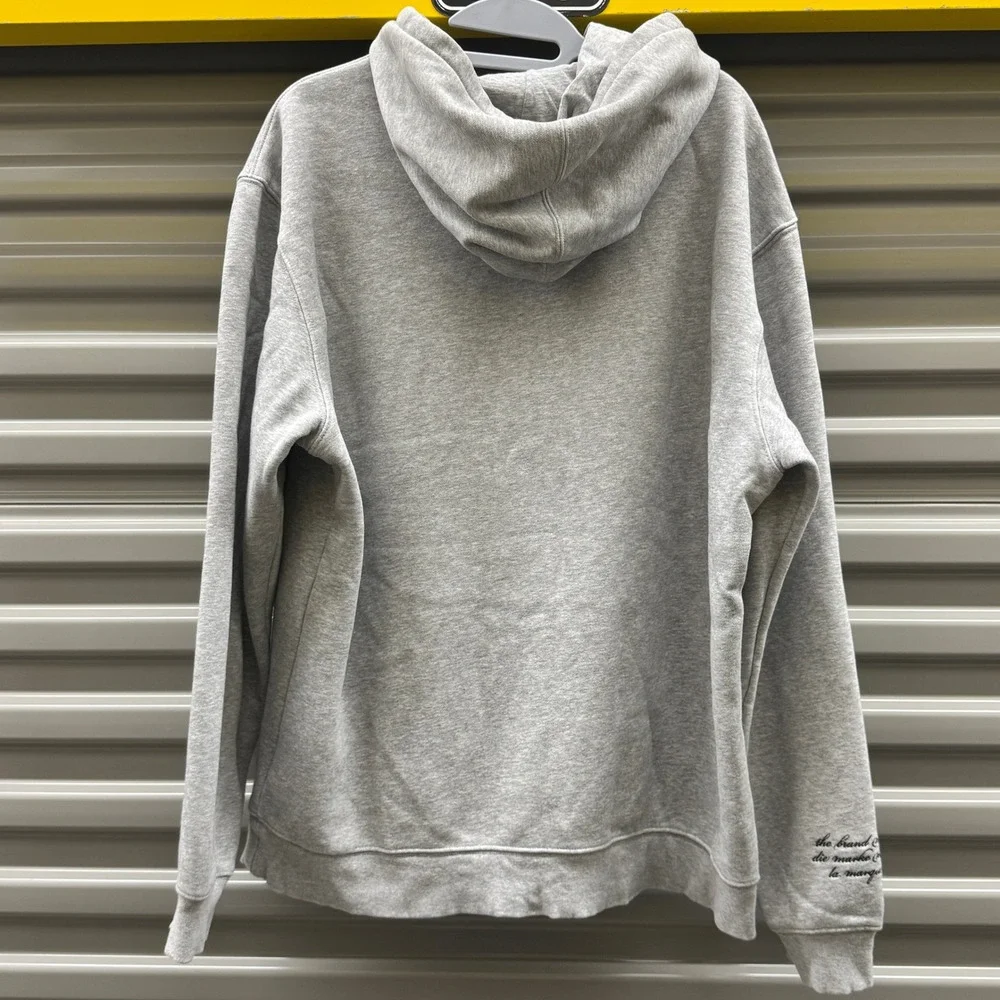 Size Medium - Adidas Originals Grey Collegiate Graphic Hoodie Trefoil MMXXIV